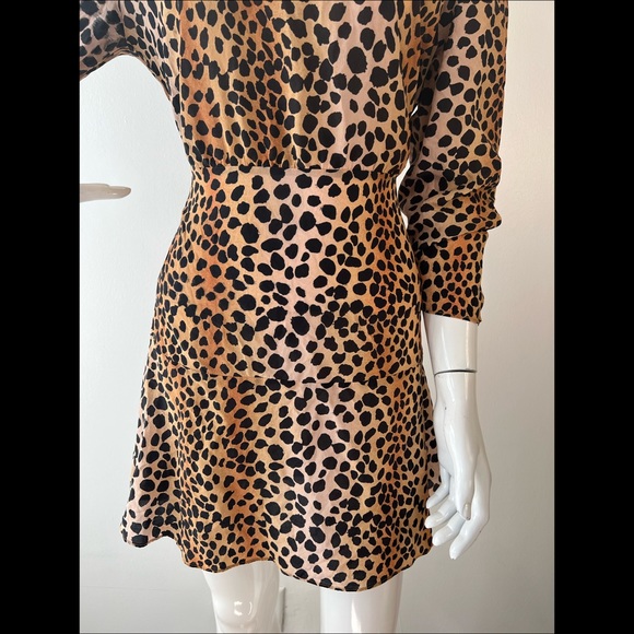 RIXO LONDON Kyla Leopard-print Silk Crepe De Chine Mini Dress - Picture 10 of 13